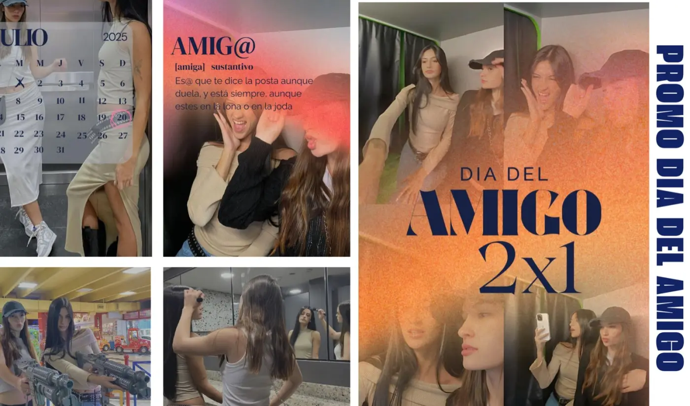 Meta Ads — promo Día del Amigo 2x1 para Amnesia